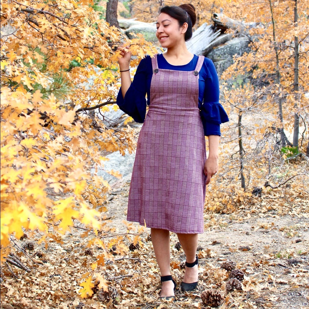 Plaid Jumper Dress